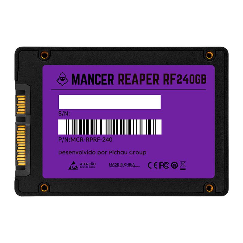 SSD Mancer Reaper RF, 240GB, Sata III 6GB/s, Leitura 530 MB/s, Gravacao 500 MB/s, MCR-RPRF-240