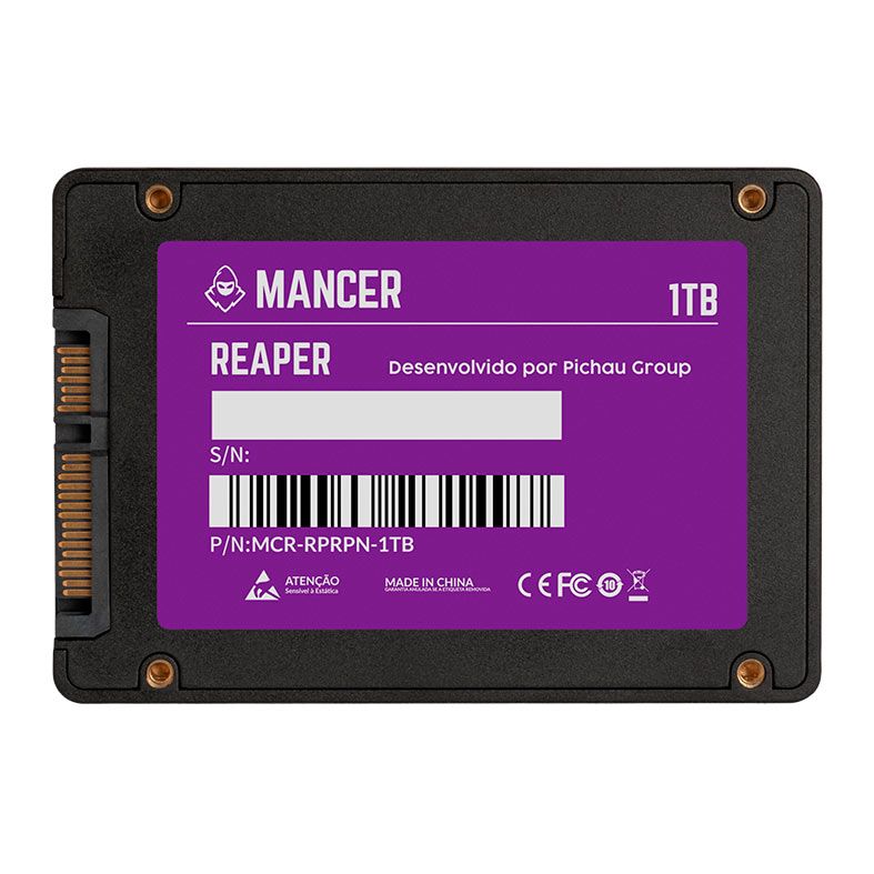 SSD Mancer Reaper 1TB, 2.5, Sata III 6GB/s, Leitura 550 MB/s, Gravacao 500 MB/s, MCR-RPRPN-1TB