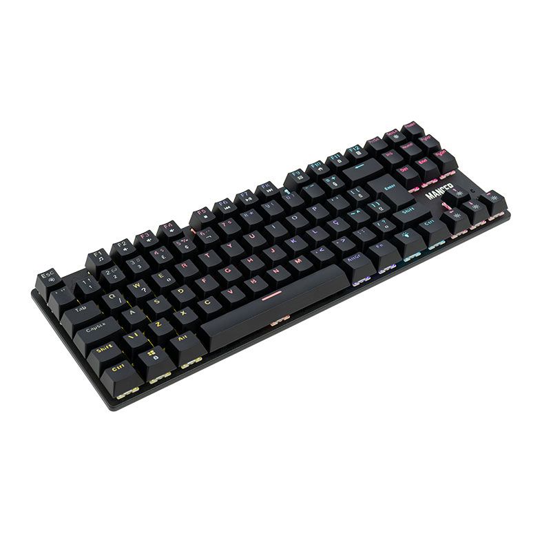 Teclado Mecanico Gamer Mancer Shade MK2, Rainbow, Switch Huano Vermelho, Preto, MCR-SHM2-RBW01RD