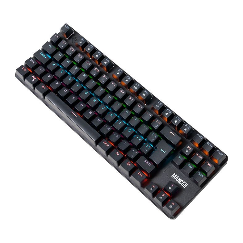 Teclado Mecanico Mancer Shade MK3, Rainbow, Switch Huano Vermelho, Preto, MCR-SHM3-RBW01RD