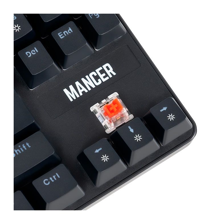 Teclado Mecanico Mancer Shade MK3, Rainbow, Switch Huano Vermelho, Preto, MCR-SHM3-RBW01RD