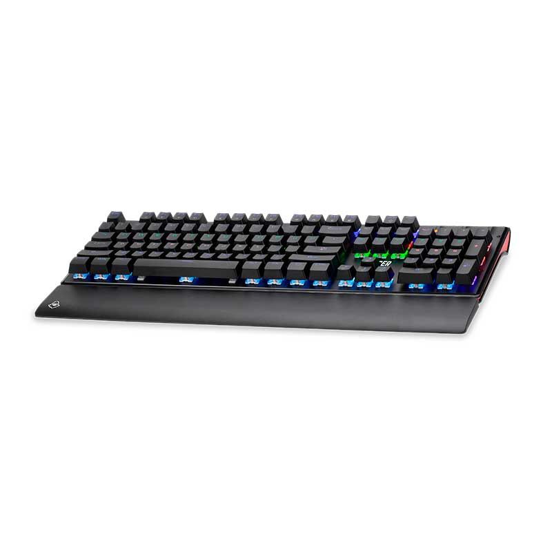 PRE VENDA - Teclado Mecanico Mancer Tharix, Rainbow, ABNT2, Switch Vermelho, Preto, MCR-THX-RBW01