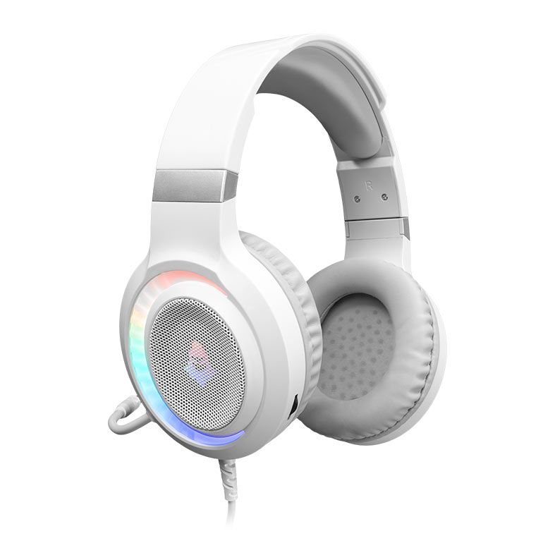 OPENBOX Headset Gamer Mancer Twilight, Rainbow, Drivers 50mm, Branco, MCR-TLT-WH01