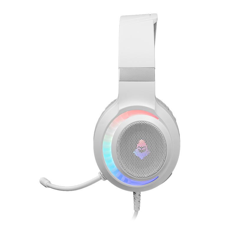 OPENBOX Headset Gamer Mancer Twilight, Rainbow, Drivers 50mm, Branco, MCR-TLT-WH01