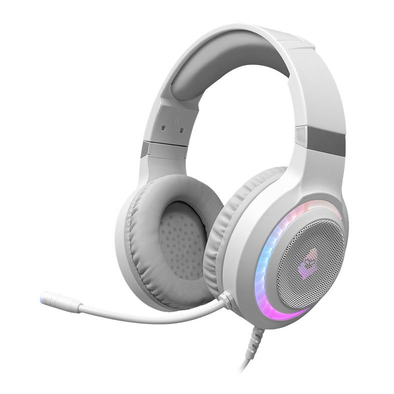 OPENBOX Headset Gamer Mancer Twilight, Rainbow, Drivers 50mm, Branco, MCR-TLT-WH01