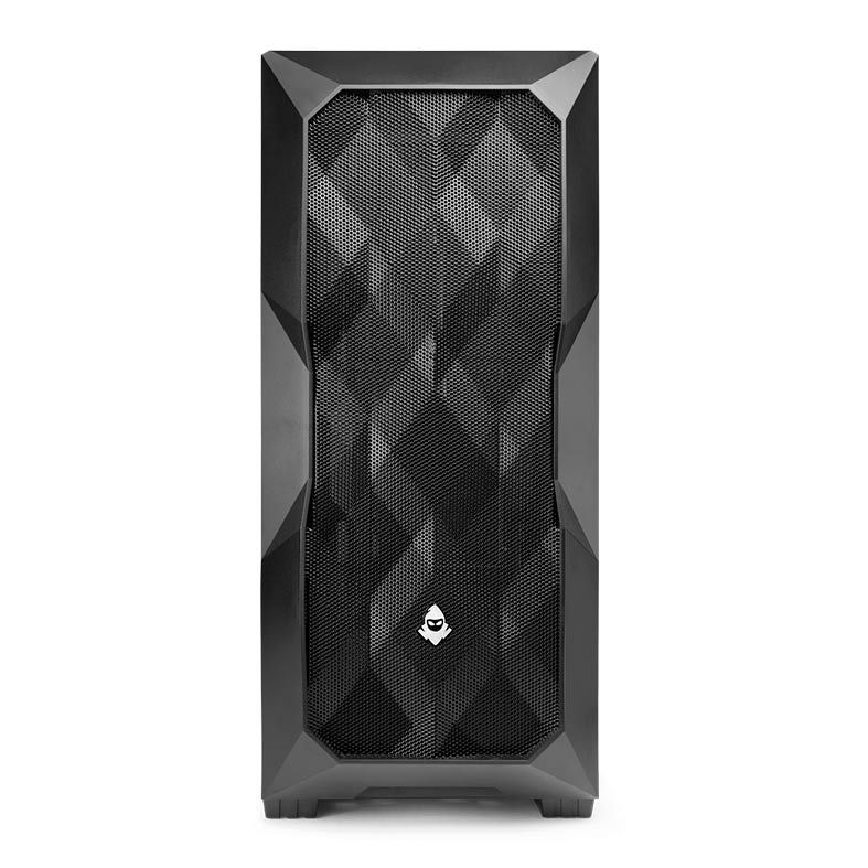 Gabinete Gamer Mancer Typhoon, Mid-Tower, Lateral de Vidro, Com 3 Fans, Preto, MCR-TPN-BLKF01