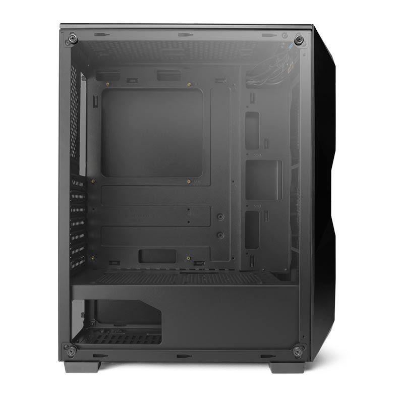 Gabinete Gamer Mancer Typhoon, Mid-Tower, Lateral de Vidro, Com 3 Fans, Preto, MCR-TPN-BLKF01