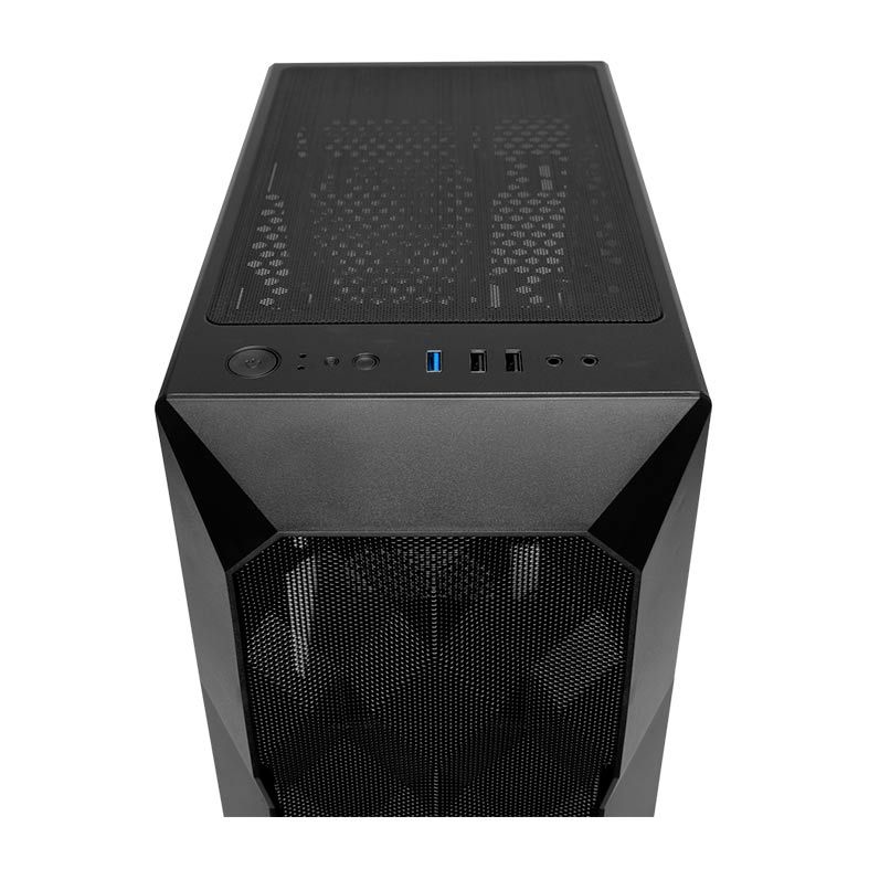 Gabinete Gamer Mancer Typhoon, Mid-Tower, Lateral de Vidro, Com 3 Fans, Preto, MCR-TPN-BLKF01