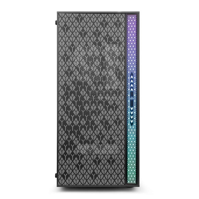 Gabinete Gamer Mancer Templar RGB Lateral De Vidro Preto, MCR-TPR01-RGB