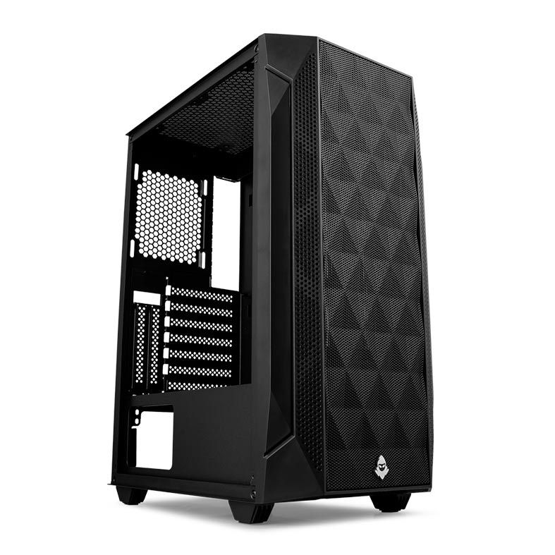 Gabinete Gamer Mancer Verizon Lateral De Vidro Preto, MCR-VRZ-BL01