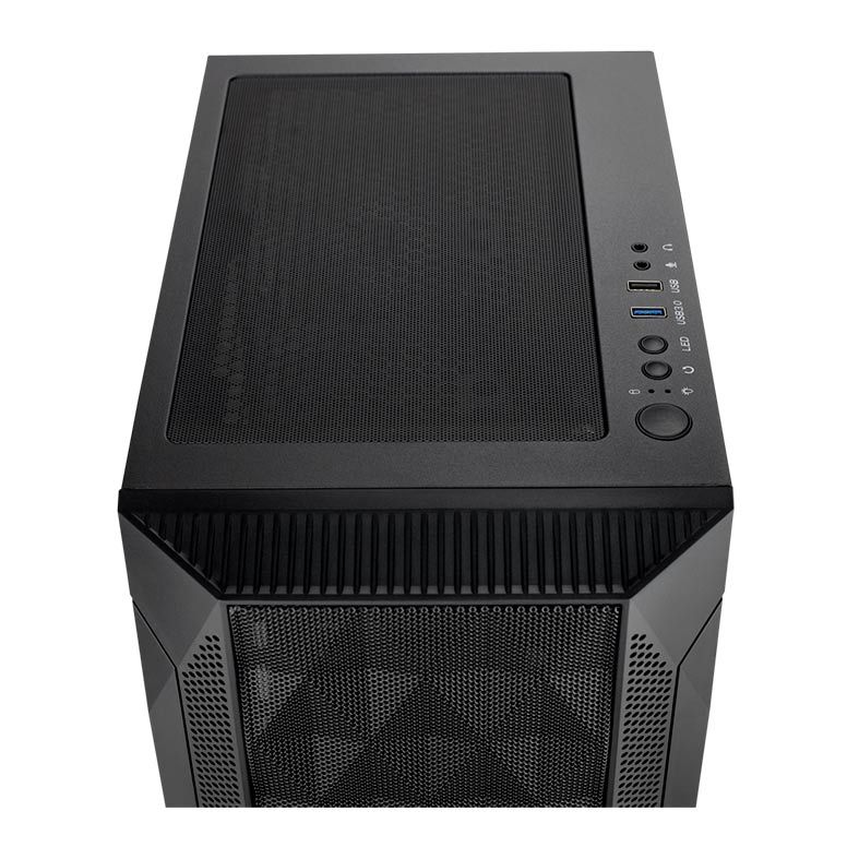 Gabinete Gamer Mancer Verizon Lateral De Vidro Preto, MCR-VRZ-BL01