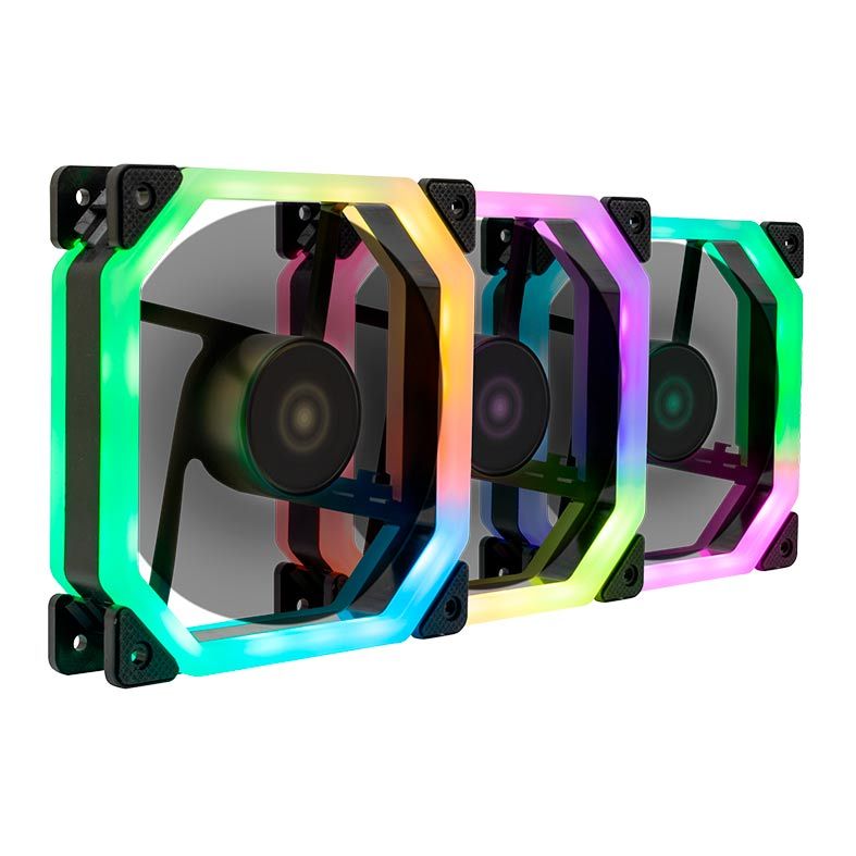 Kit Ventoinhas Mancer Ventus RGB 3x120mm + Controladora, MCR-VTRGB-01