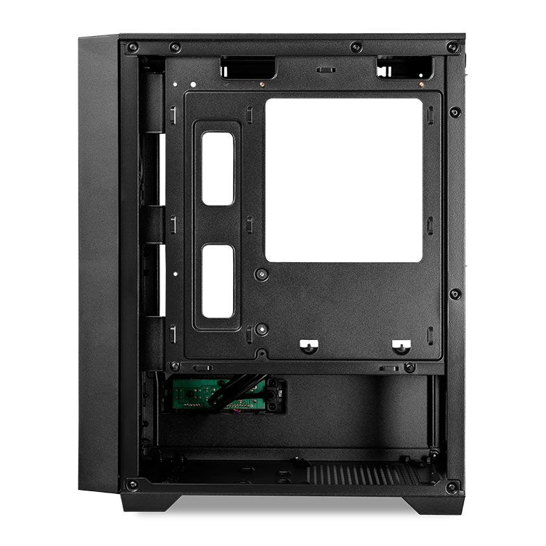 Gabinete Gamer Mancer Ward V3, Mini-Tower, Lateral de Vidro, Com 3 Fans, Preto, MCR-WD3-BK-3F