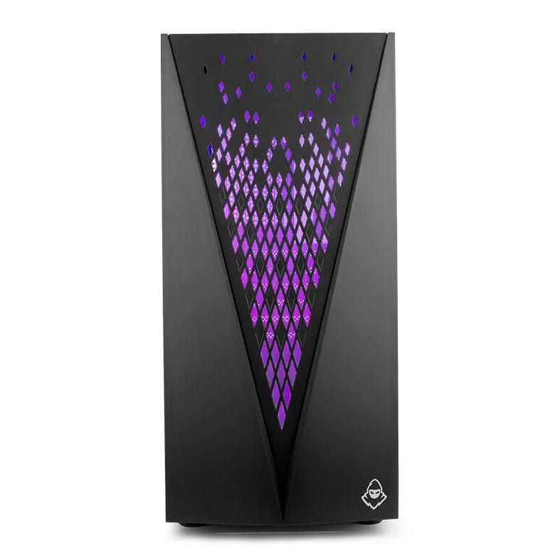 Gabinete Gamer Mancer Warlock RGB Lateral de Vidro Preto, MCR-WLK01-RGB