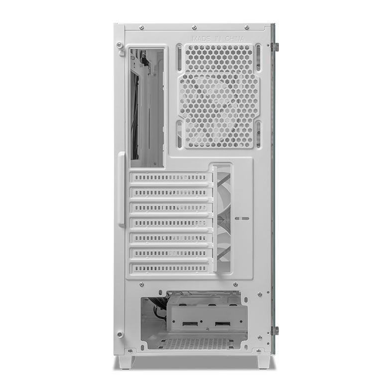 Gabinete Gamer Mancer Ward V2, Rainbow, Mid-Tower, Lateral De Vidro, Com 3 Fans, Branco, MCR-WRDV2-WH