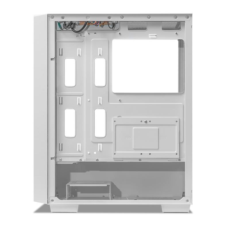 Gabinete Gamer Mancer Ward V2, Rainbow, Mid-Tower, Lateral De Vidro, Com 3 Fans, Branco, MCR-WRDV2-WH
