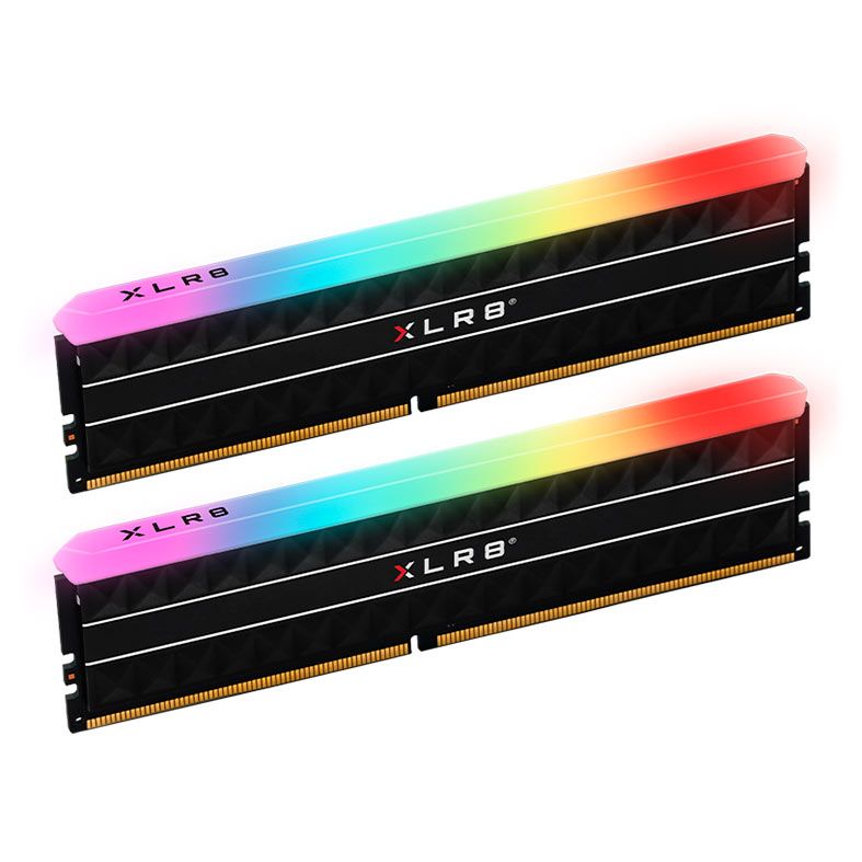 Memoria PNY XLR8 Gaming REV RGB, 16GB (2x8GB), DDR4, 3200MHz, C16, Preta, MD16GK2D4320016X2RGB