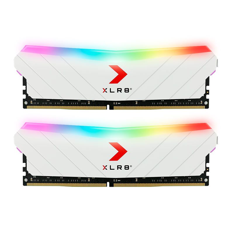 Memoria PNY XLR8 Gaming EPIC-X RGB, 16GB (2x8GB), DDR4, 3600MHz, C18, Branca, MD16GK2D4360016XRGBW
