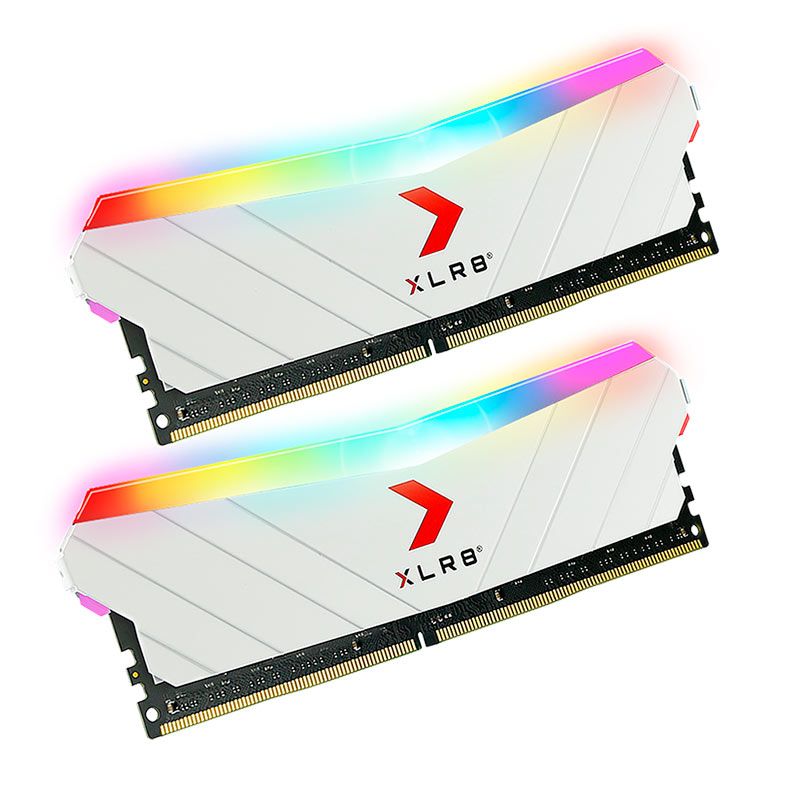 Memoria PNY XLR8 Gaming EPIC-X RGB, 16GB (2x8GB), DDR4, 3600MHz, C18, Branca, MD16GK2D4360016XRGBW