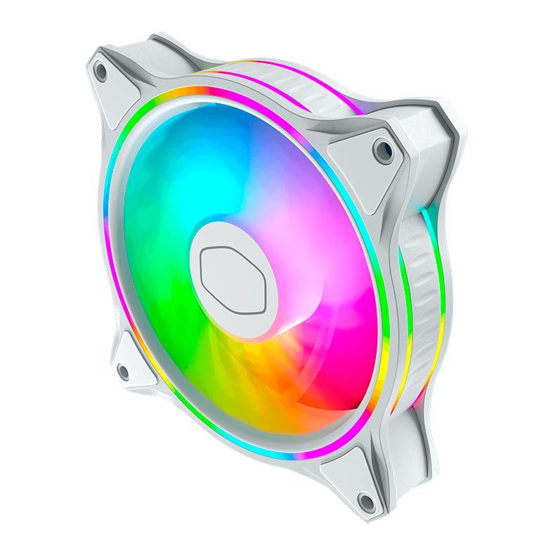 Ventoinha Cooler Master Masterfan MF120 Halo 120mm ARGB White Edition, MFL-B2DW-18NPA-R1