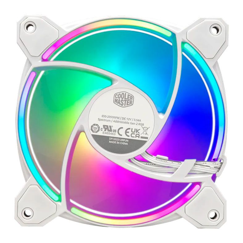Kit Ventoinhas Cooler Master MF120 Halo 2, ARGB, 3x120mm, Branco, MFL-B2DW-213P2-R2
