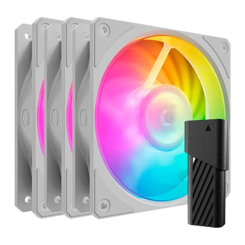 Kit Ventoinhas Cooler Master Mobius 120P, ARGB, 3x120mm, Branco, MFZ-M2DW-243P2-R1