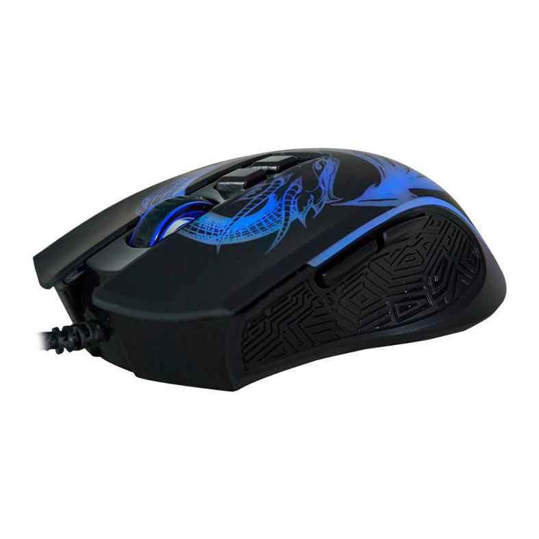 Mouse Gamer K-Mex MGL337 Dragao, RGB, 6400DPI, 7 Botoes, Preto, MGL337US001CB0X