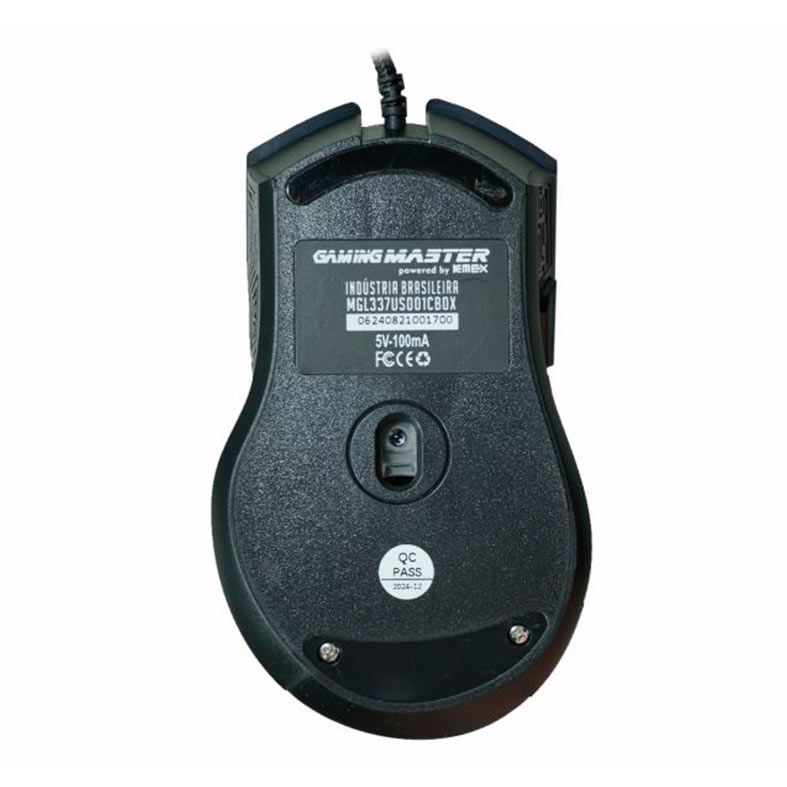 Mouse Gamer K-Mex MGL337 Dragao, RGB, 6400DPI, 7 Botoes, Preto, MGL337US001CB0X