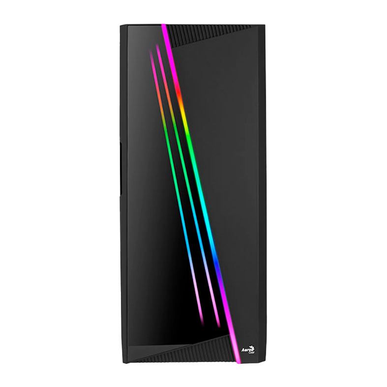 Gabinete Gamer Aerocool Mirage V1, ARGB, Mid-Tower, Lateral de Vidro, Com 1 Fan, Preto, MIRAGE-G-BK-V1