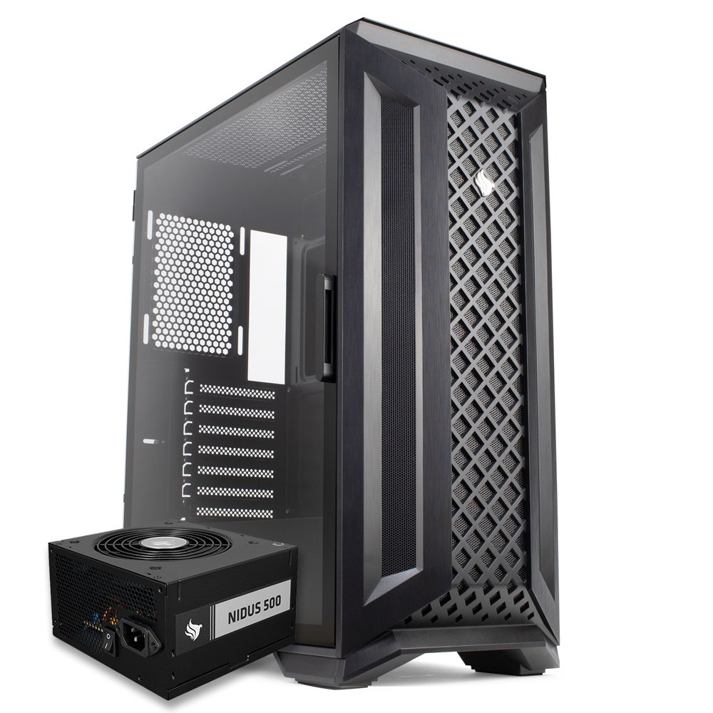 Pichau Kit Upgrade, Gabinete Gamer Pichau Mizar Preto + Fonte Pichau Nidus 500W PG-5001-BR-OEM