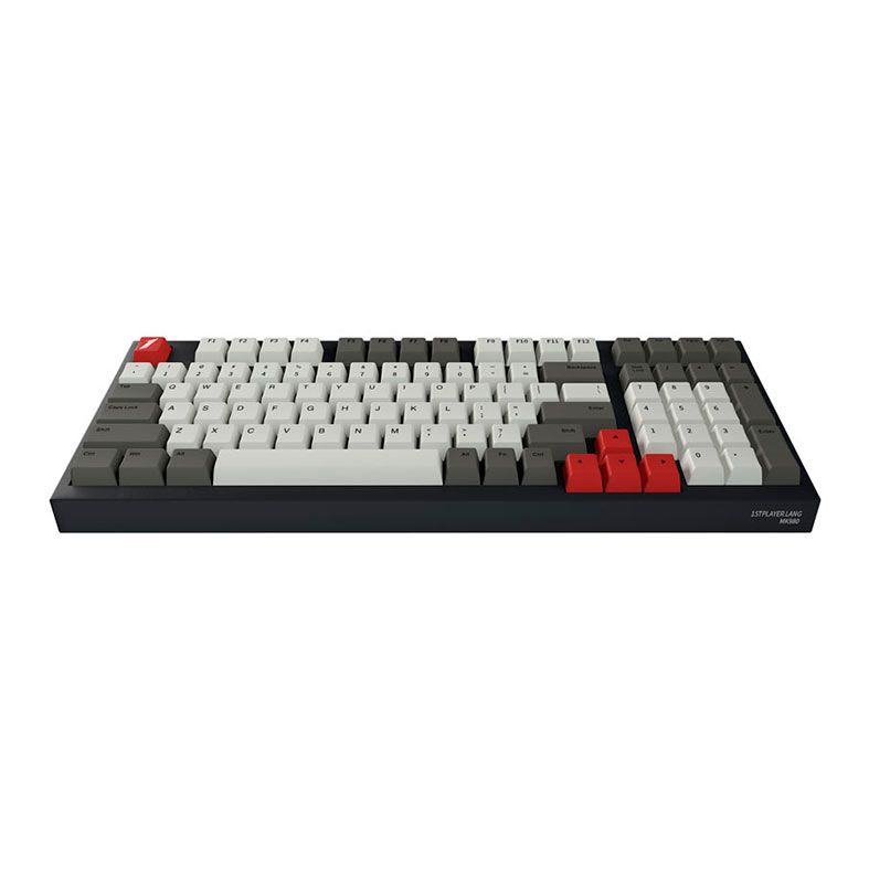 Teclado Mecanico Gamer 1STPlayer Lang MK980, RGB, Switch Amarelo, Preto, MK980BK