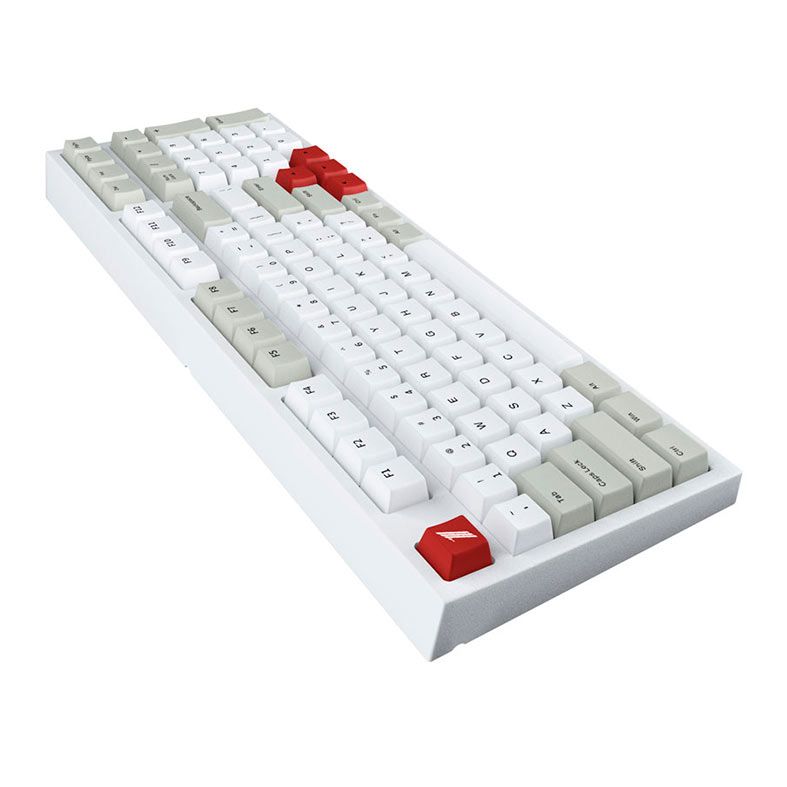 Teclado Mecanico Gamer 1STPlayer Lang MK980, RGB, Switch Amarelo, Branco, MK980WH