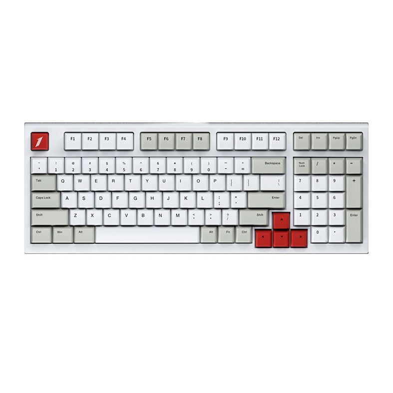 Teclado Mecanico Gamer 1STPlayer Lang MK980, RGB, Switch Amarelo, Branco, MK980WH