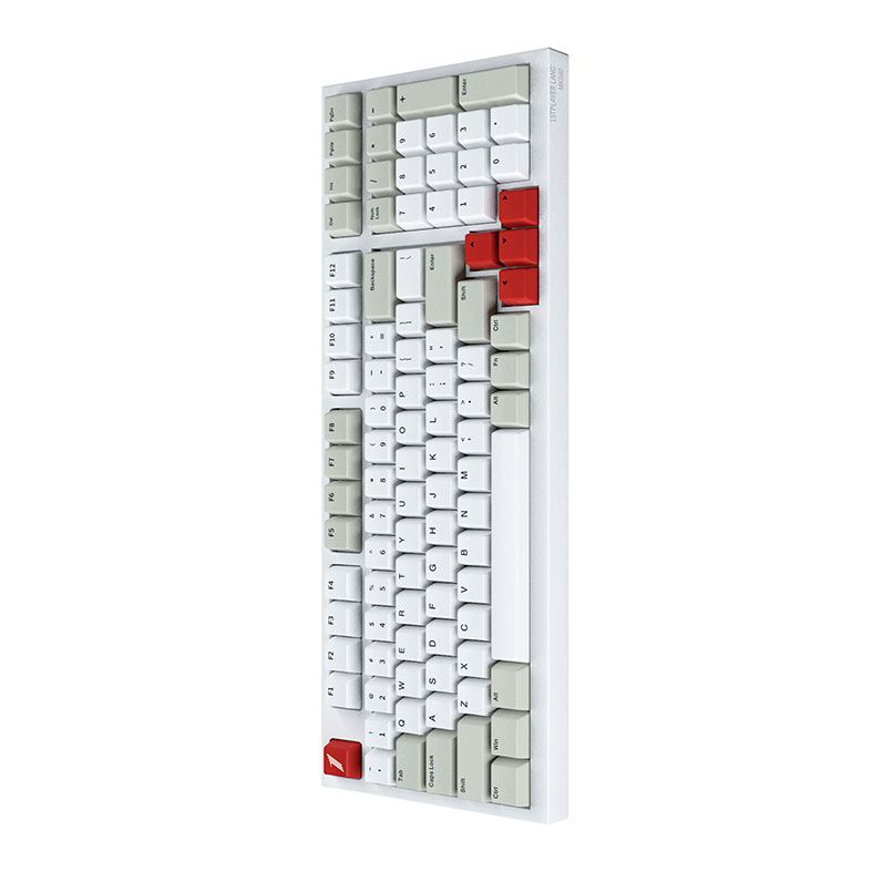 Teclado Mecanico Gamer 1STPlayer Lang MK980, RGB, Switch Amarelo, Branco, MK980WH