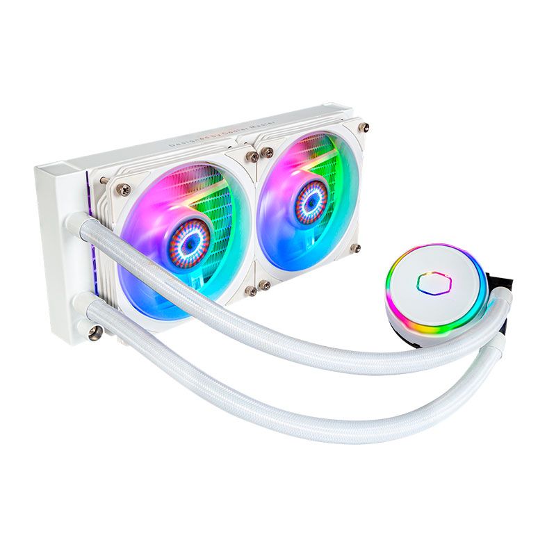 Water Cooler Cooler Master MasterLiquid PL240 Flux, ARGB, 240mm, Branco, MLY-D24M-A23PZ-RW