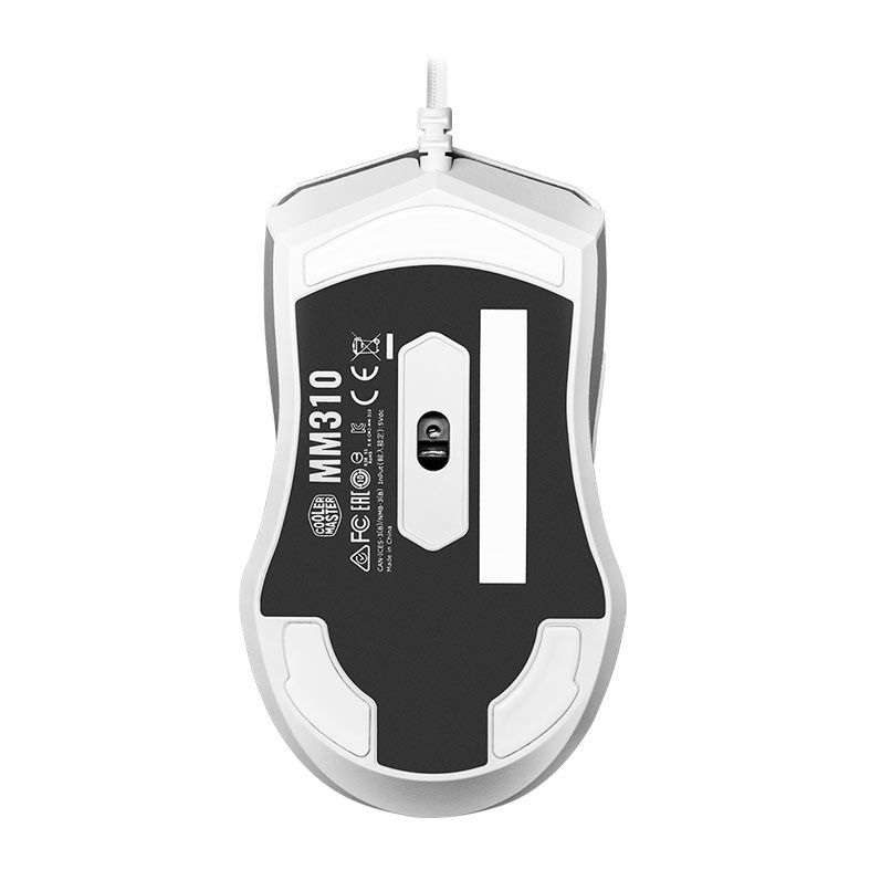 Mouse Gamer Cooler Master MM310, RGB, 12000DPI, 6 Botoes, Branco, MM-310-WWOL1