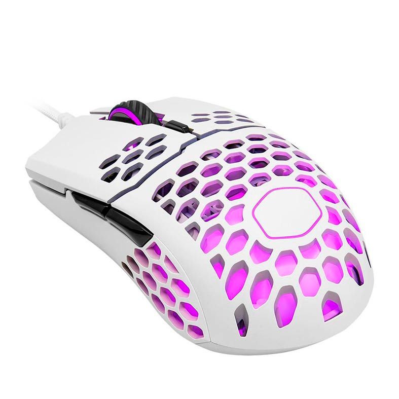 Mouse Gamer Cooler Master MM711 RGB 16000DPI Branco Brilhante, MM-711-WWOL2