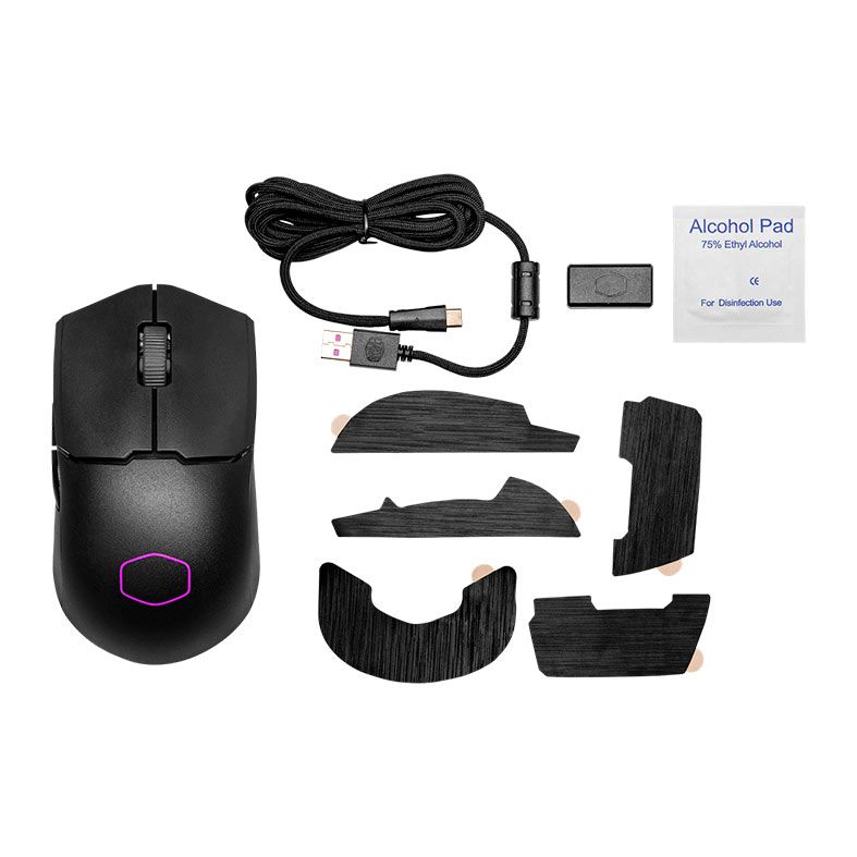Mouse Gamer Cooler Master MM712, Wireless, RGB, 19000DPI, 6 Botoes, Preto Fosco, MM-712-KKOH1