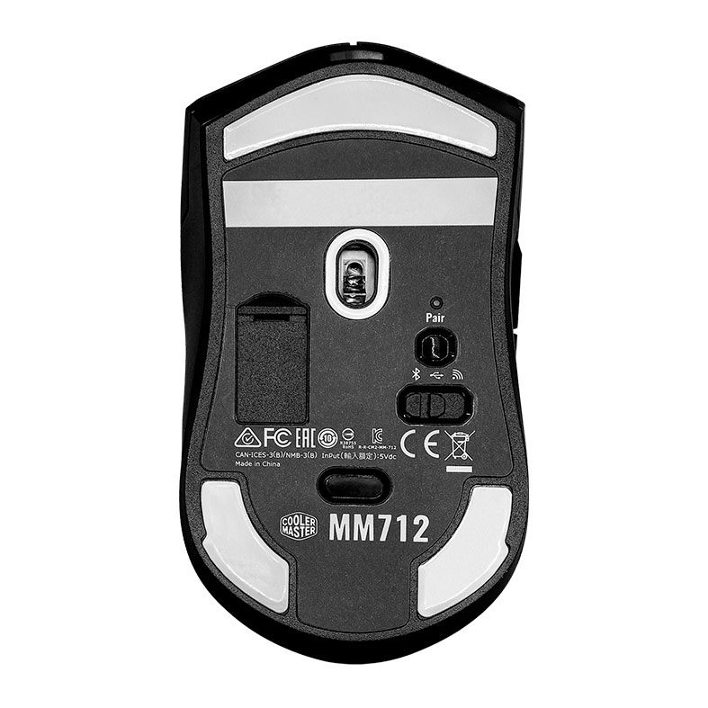 Mouse Gamer Cooler Master MM712, Wireless, RGB, 19000DPI, 6 Botoes, Preto Fosco, MM-712-KKOH1