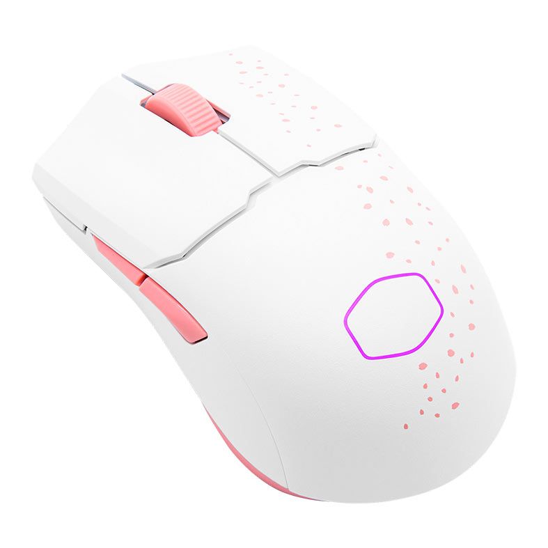 Mouse Gamer Cooler Master MM712 Sakura Edition, RGB, 19000 DPI, 6 Botoes, Branco, MM-712-WWOH2