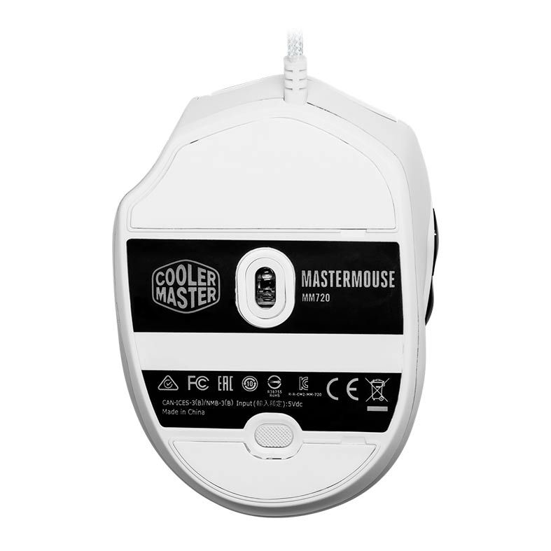 Mouse Gamer Cooler Master MM720 RGB 49g 16000DPI Branco Fosco, MM-720-WWOL1