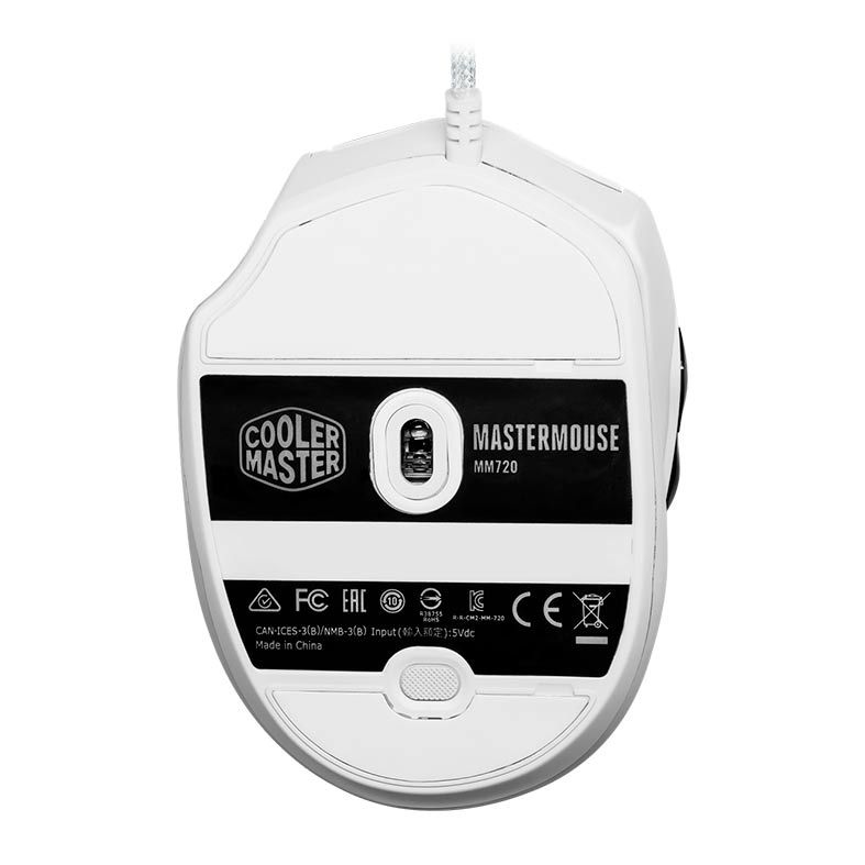 Mouse Gamer Cooler Master MM720 RGB 49g 16000DPI Branco Brilhante, MM-720-WWOL2