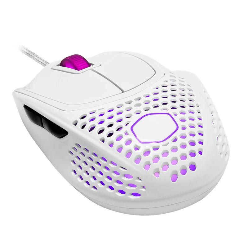 Mouse Gamer Cooler Master MM720 RGB 49g 16000DPI Branco Brilhante, MM-720-WWOL2