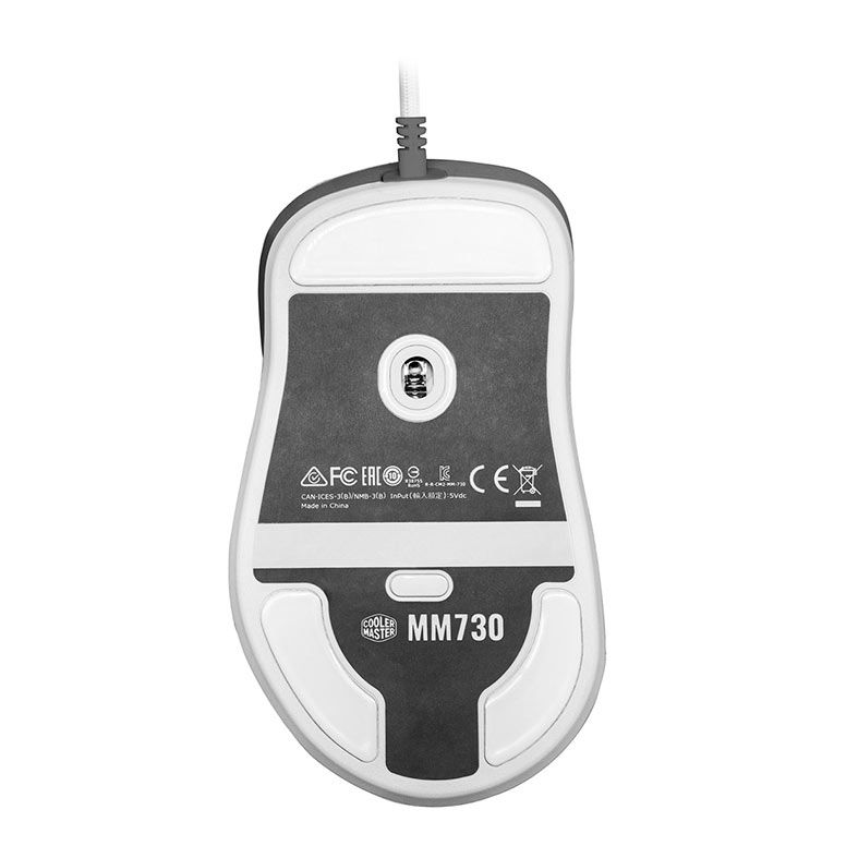 Mouse Gamer Cooler Master MM730, RGB, 16000DPI, 6 Botoes, Branco, MM-730-WWOL1