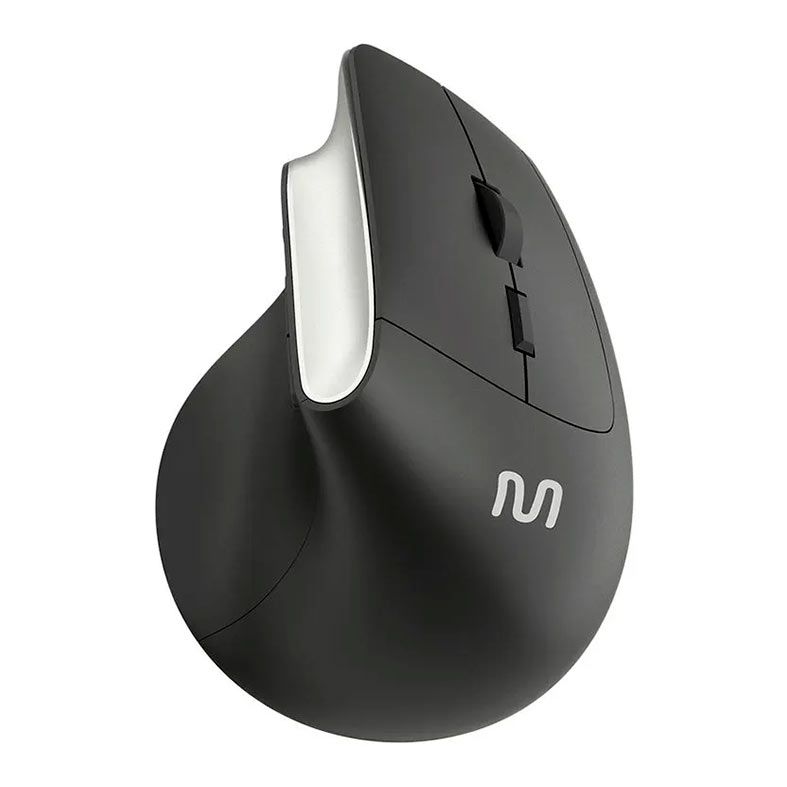 Mouse Ergo Sem Fio Multi MS800, Wireless, 1600DPI, 6 Botoes, Preto, MO384