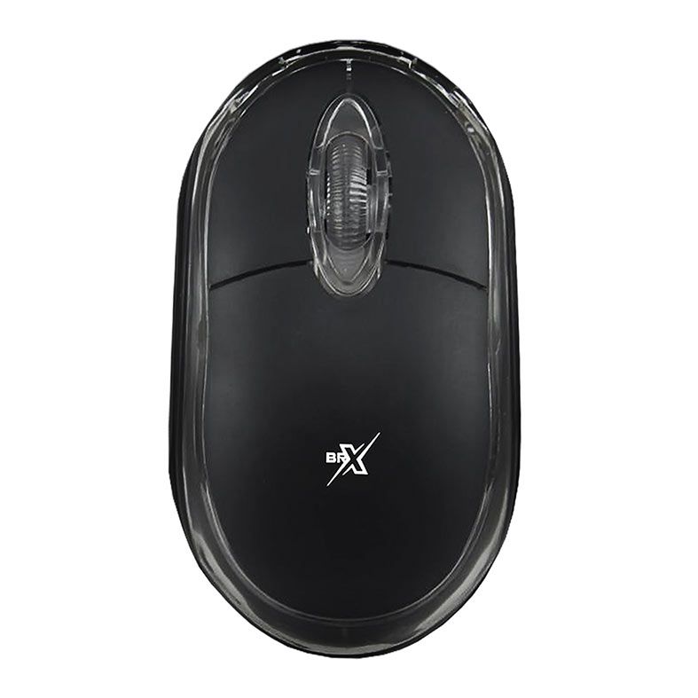 Mouse BRX USB NEON, Led Vermelho, 1000DPI, 3 Botoes, Preto, MOUBRXNSP1000