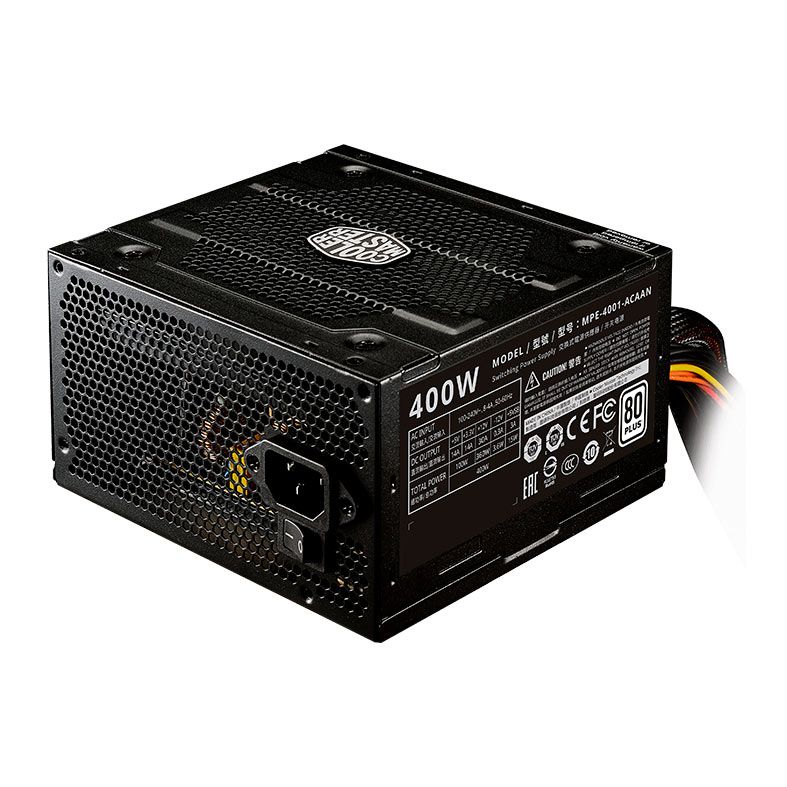 Fonte Cooler Master Hyper White 400, 400W, 80 Plus Standard, Preto, MPE-4001-ACAAN-HBR