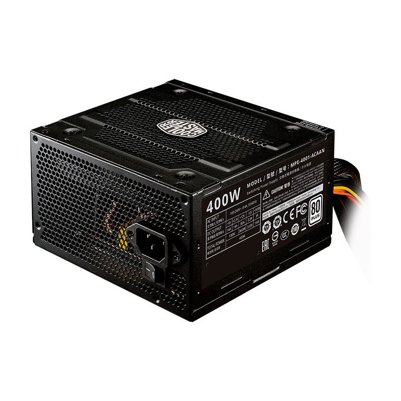 Fonte Cooler Master Hyper White 400, 400W, 80 Plus Standard, Preto, MPE-4001-ACAAN-HWO