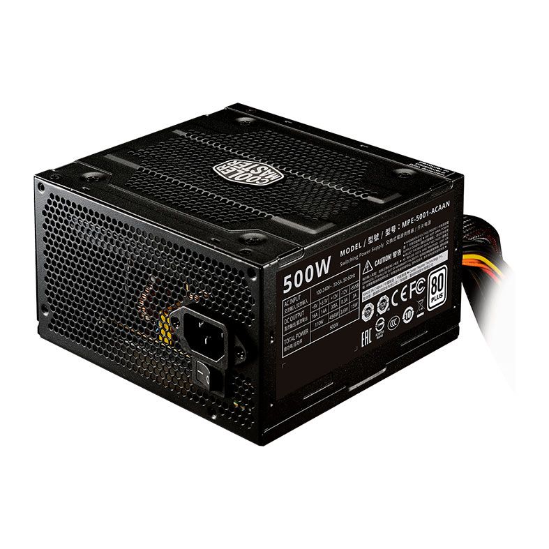 Fonte Cooler Master Hyper White 500, 500W, 80 Plus White, Preto, MPE-5001-ACAAN-HBR