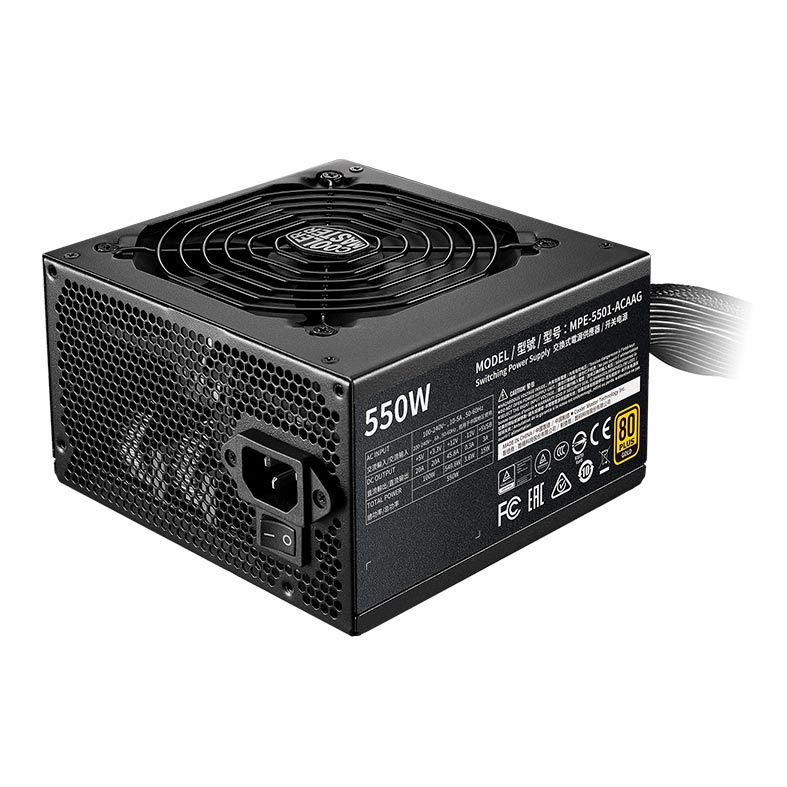 Fonte Cooler Master MWE 550 V2 80 Plus Gold, MPE-5501-ACAAG-WO
